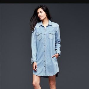 Gap Distressed Denim Dress